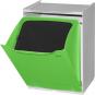 Papelera reciclaje en polipropileno verde con depósito 20l - Imagen 4