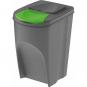 Juego de 3 cubos de reciclaje 105l prosperplast sortibox de plastico en color gris - Imagen 5
