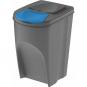 Juego de 3 cubos de reciclaje 105l prosperplast sortibox de plastico en color gris - Imagen 6