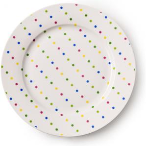 Set 18pcs vajilla porcelana diseño puntos de colores casa benetton - Imagen 4
