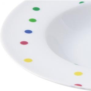Set 18pcs vajilla porcelana diseño puntos de colores casa benetton - Imagen 7