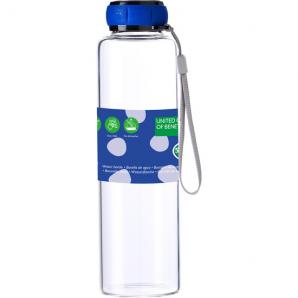 Botella de agua 550ml borosilicato tapa azul casa benetton - Imagen 7