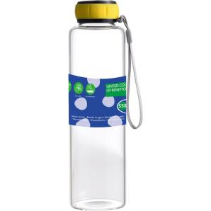 Botella de agua 550ml borosilicato tapa amarilla casa benetton - Imagen 7