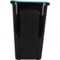 Cubo basura coverline 44l negro/tapa azul - Imagen 3