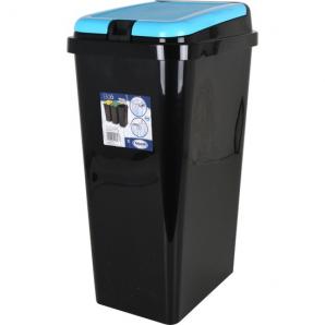 Cubo basura rectangular bido 45l negro/azul - Imagen 5