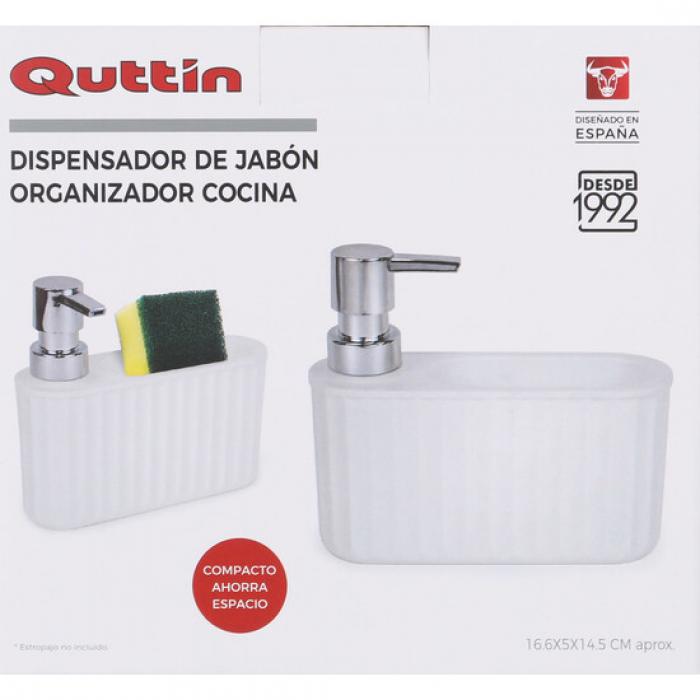 Organizador de limpieza de cocina Quttin 2 en 1 blanco