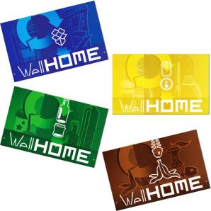 Set de 4 etiquetas magnéticas para reciclaje, en pvc, mate - full-color - de 80mm x 50mm - Imagen 1
