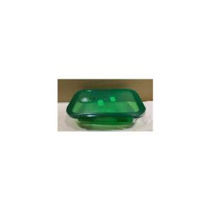 Fiambrera hermetica rectangular 640ml san ignacio vitoria de borosilicato en color verde - Imagen 1