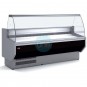 Vitrina Refrigerada Negra, 1,5 Metros, Fondo 94 cm, Cristal Curvo, con Reserva, Charcutería Carnicería, Docriluc