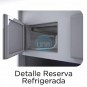 Vitrina Refrigerada Negra, 1,5 Metros, Fondo 94 cm, Cristal Curvo, con Reserva, Charcutería Carnicería, Docriluc