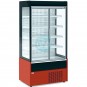 Vitrina Mural Refrigerado Expositor con Puertas de Cristal 4 Estantes, 1 Metro Ancho, Rojo MAE100PVR