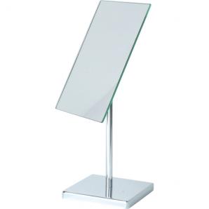 Espejo rectangular con soporte de metal cromado - Imagen 1