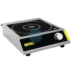 Cocina de inducción Sobremesa Simple, Control Manual, Placa Ø 26 cm, 3 kW, Buffalo Simple