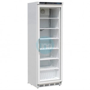 Congelador Expositor Vertical, 365 Litros, 7 Alturas, Blanco, Puerta Cristal, Polar