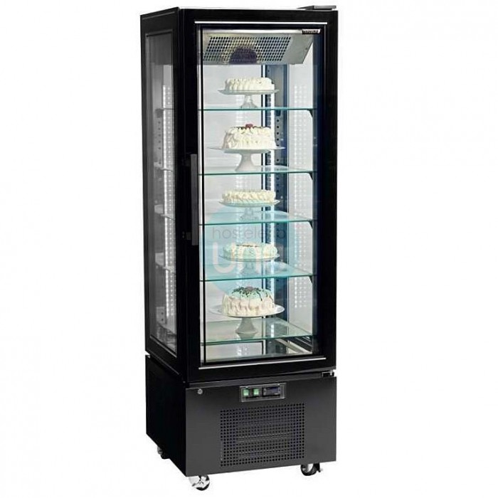 Congelador Expositor Vertical Ventilado, 4 Caras de Cristal, 5 estantes, Fondo 65 cm, UPD400-F