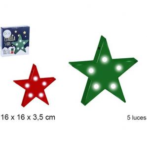 Estrella con 5 luces led - 2 unidades - Imagen 1