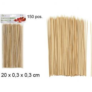 Pinchos bambu barbacoa 150 pcs 20cm - 12 unidades - Imagen 1