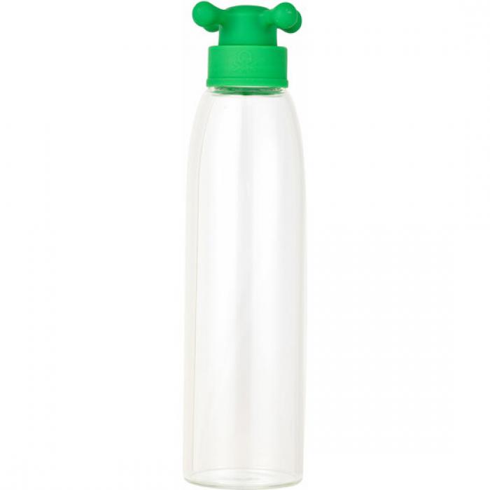 Botella de agua 500ml borosilicato tapa verde de grifo-rainbow - Imagen 1