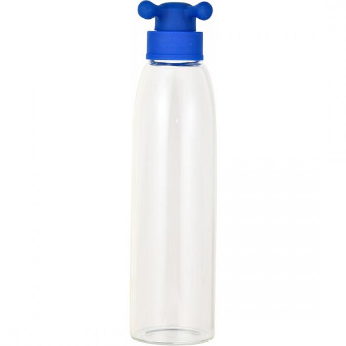 Botella de agua 500ml borosilicato tapa azul de grifo-rainbow - Imagen 1