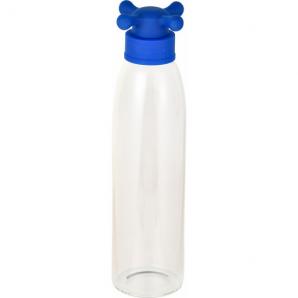 Botella de agua 500ml borosilicato tapa azul de grifo-rainbow - Imagen 2