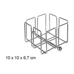 Servilletero metal 10x10x6,7 cm - 12 unidades - Imagen 1