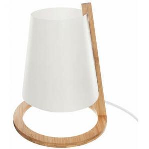 Lámpara de bambú + pantalla de plástico h26 - Imagen 1