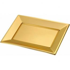 Bandeja rectangular 33x22.5cm x 2uds tamaño - dorado - Imagen 1