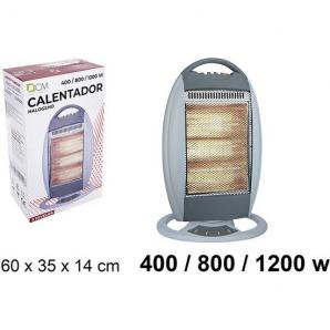Calentador halogeno ovalado 3 niveles de potencia 400/800/1200w - Imagen 1