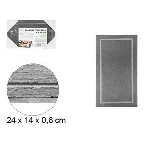 12 Bandejas pizarra rectangular 24x14cm - 12 unidades - Imagen 1