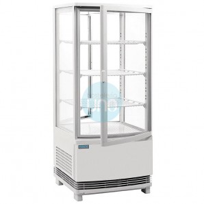 Expositor refrigerado blanco, 2 puertas, 3 estantes, 86 litros polar