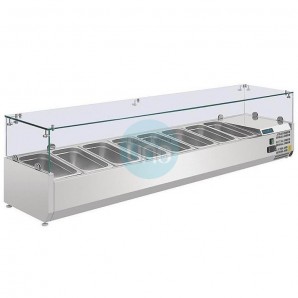 Vitrina Frigorífica para ingredientes 8 Cubetas GN1/4 Polar
