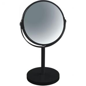 Espejo de pie para tocador o baño 17x17x27 (reversible: 100% y x2 aumentos), metal, negro - Imagen 1