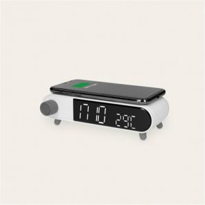 Cargador inalambrico alarma clock retro - Imagen 1