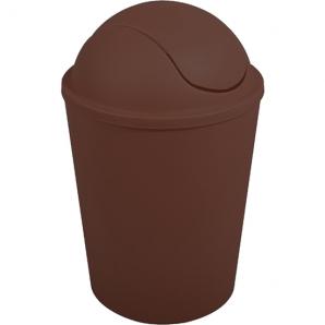 Cubo de basura "ako" 5,5l con tapa abatible chocolate - Imagen 1