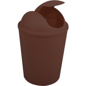 Cubo de basura "ako" 5,5l con tapa abatible chocolate - Imagen 4