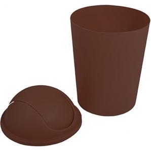 Cubo de basura "ako" 5,5l con tapa abatible chocolate - Imagen 6