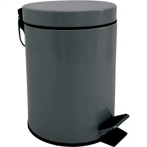 Msv cubo de basura con pedal para cosméticos, color antracita, 3 litros, con cubo interior extraíble - Imagen 1