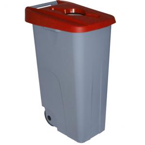 Contenedor reciclo 110 litros abierto + 3x bolsas de basura de 10 unidades|42x57x88 cm - Imagen 5