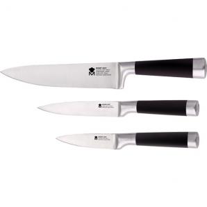 Set 3 cuchillos acero inoxidable foodies - Imagen 1