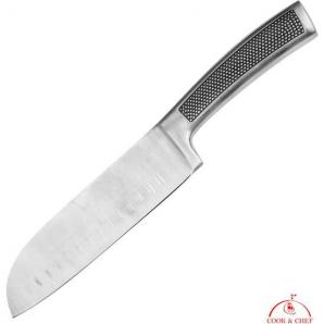 Bergner - utensilios de cocina esenciales: cuchillo santoku 17.5cm acero inoxidable - Imagen 1