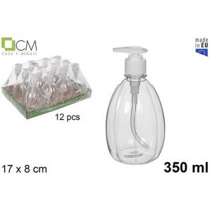 12 Botellas plastico transparente 500ml con dosificador. - 12 unidades - Imagen 1
