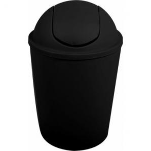 Cubo de basura "ako" 5,5l con tapa abatible negra - Imagen 1