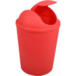 Cubo de basura "ako" 5,5l con tapa abatible roja - Imagen 3
