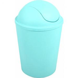 Cubo de basura "ako" 5,5l con tapa abatible verde pastel - Imagen 1