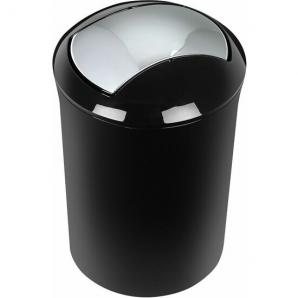 Cubo de basura spirella colección sydney color negro acrilico (5l) - Imagen 1