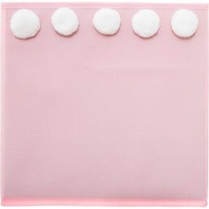 Caja  de almacenamiento infantil con pompones color rosa - 29 x 29 x 29cm - Imagen 2