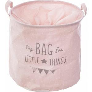 Bolsa de almacenamiento infantil "pequeñas cosas" color rosa - 38 x 38cm - Imagen 1