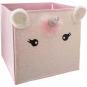Caja  de almacenamiento infantil unicornio color rosa - 29 x 39,5 x 29cm - Imagen 1