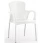 4 Sillones sena, apilable, polipropileno blanco* - 4 unidades - Imagen 1