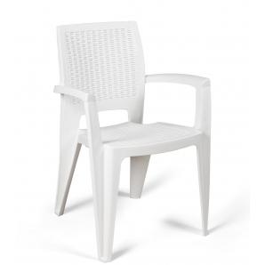 4 Sillones carol, apilable, polipropileno blanco - 4 unidades - Imagen 1